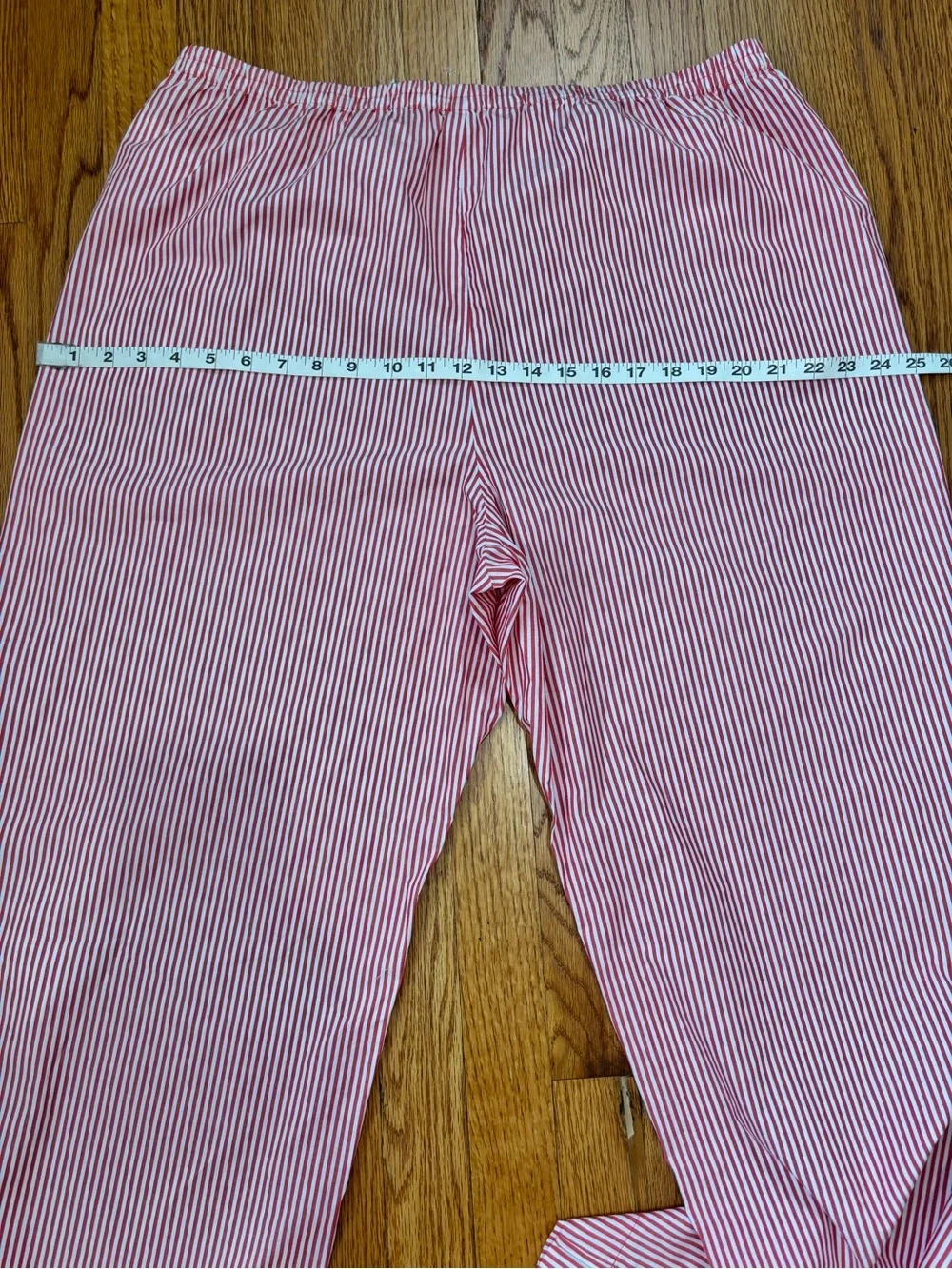 J.Crew Men's XL Red & White Striped Straight Leg Relaxed Pull On Lounge Pants